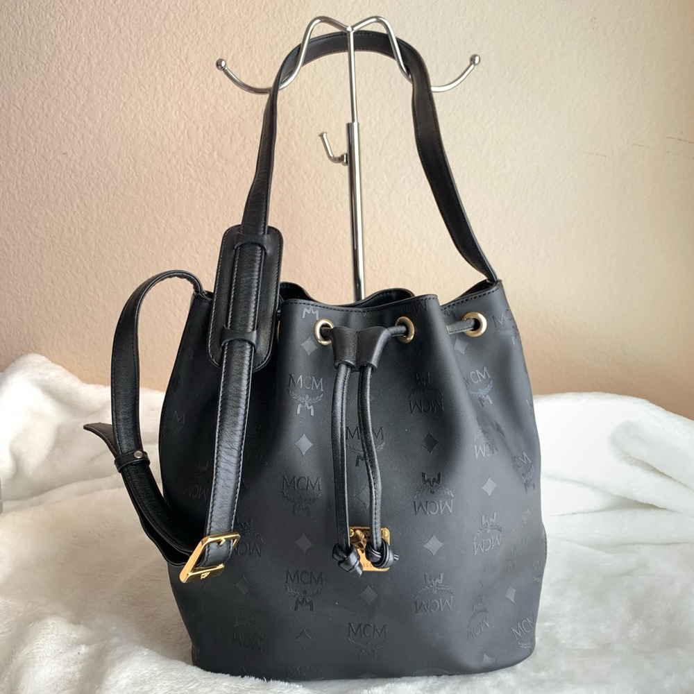 MCM Bucket Sling/Crossbody Bag Black